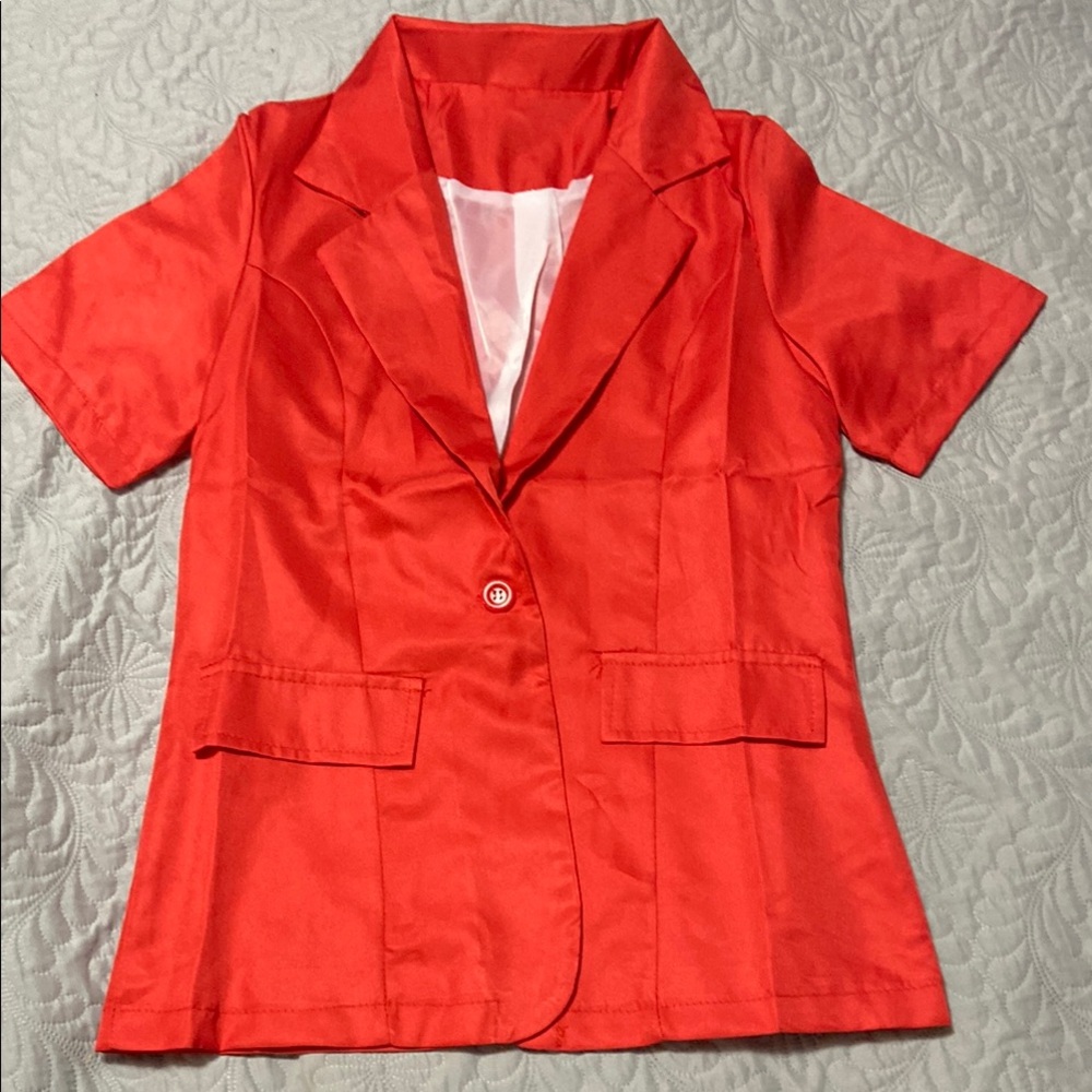 Women's Red Blazer Jacket